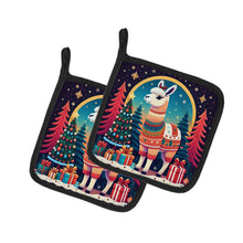 Load image into Gallery viewer, Llama Christmas Pot Holders - Set of 2 Decorative Kitchen Helpers | Made in the USA