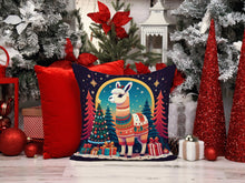 Load image into Gallery viewer, Llama Christmas Fabric Decorative Pillow