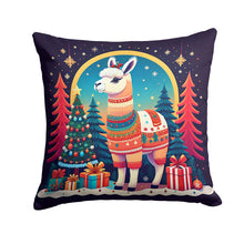 Load image into Gallery viewer, Llama Christmas Fabric Decorative Pillow