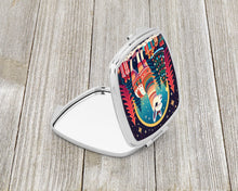Load image into Gallery viewer, Llama Christmas Compact Mirror – Stylish Purse Mirror with Artistic Covers