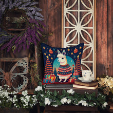 Load image into Gallery viewer, Llama Christmas Fabric Decorative Pillow