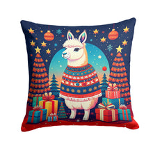 Load image into Gallery viewer, Llama Christmas Fabric Decorative Pillow