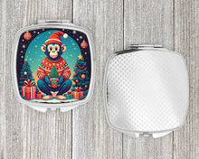 Load image into Gallery viewer, Monkey Christmas Compact Mirror – Stylish Purse Mirror with Artistic Covers