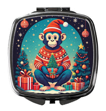 Load image into Gallery viewer, Monkey Christmas Compact Mirror – Stylish Purse Mirror with Artistic Covers