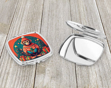Load image into Gallery viewer, Monkey Christmas Compact Mirror – Stylish Purse Mirror with Artistic Covers