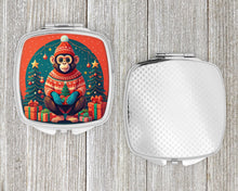 Load image into Gallery viewer, Monkey Christmas Compact Mirror – Stylish Purse Mirror with Artistic Covers