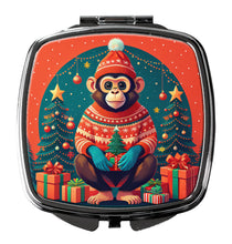 Load image into Gallery viewer, Monkey Christmas Compact Mirror – Stylish Purse Mirror with Artistic Covers