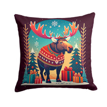 Load image into Gallery viewer, Moose Christmas Fabric Decorative Pillow