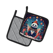Load image into Gallery viewer, Panda Christmas Pot Holders - Set of 2 Decorative Kitchen Helpers | Made in the USA