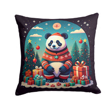 Load image into Gallery viewer, Panda Christmas Throw Pillow - 14x14 Decorative Pillow – Art for Your Home &amp; Patio
