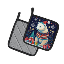 Load image into Gallery viewer, Polar Bear Christmas Pot Holders - Set of 2 Decorative Kitchen Helpers | Made in the USA