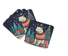 Load image into Gallery viewer, Polar Bear Christmas Foam Coaster