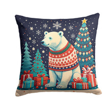 Load image into Gallery viewer, Polar Bear Christmas Throw Pillow - 14x14 Decorative Pillow – Art for Your Home &amp; Patio