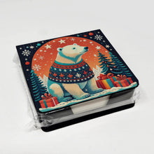 Load image into Gallery viewer, Polar Bear Christmas PU Leather Note Paper Holder