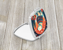 Load image into Gallery viewer, Polar Bear Christmas Compact Mirror – Stylish Purse Mirror with Artistic Covers