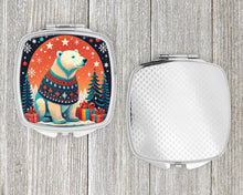 Load image into Gallery viewer, Polar Bear Christmas Compact Mirror – Stylish Purse Mirror with Artistic Covers