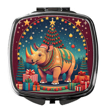 Load image into Gallery viewer, Rhinoceros Christmas Compact Mirror – Stylish Purse Mirror with Artistic Covers