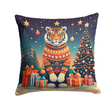 Load image into Gallery viewer, Tiger Christmas Fabric Decorative Pillow