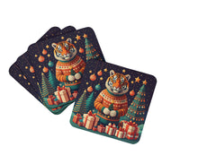 Load image into Gallery viewer, Tiger Christmas Foam Coaster
