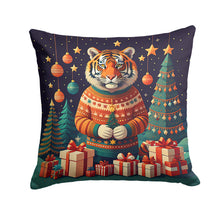 Load image into Gallery viewer, Tiger Christmas Fabric Decorative Pillow