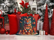 Load image into Gallery viewer, Tiger Christmas Fabric Decorative Pillow