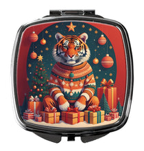 Load image into Gallery viewer, Tiger Christmas Compact Mirror – Stylish Purse Mirror with Artistic Covers