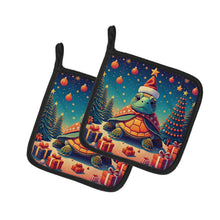 Load image into Gallery viewer, Turtle Christmas Pot Holders - Set of 2 Decorative Kitchen Helpers | Made in the USA
