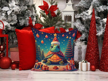 Load image into Gallery viewer, Turtle Christmas Throw Pillow - 14x14 Decorative Pillow – Art for Your Home &amp; Patio