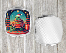 Load image into Gallery viewer, Turtle Christmas Compact Mirror – Stylish Purse Mirror with Artistic Covers