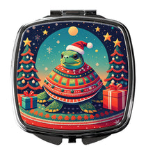 Load image into Gallery viewer, Turtle Christmas Compact Mirror – Stylish Purse Mirror with Artistic Covers