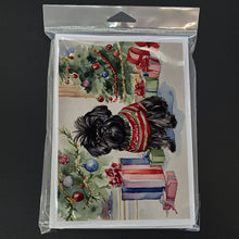 Load image into Gallery viewer, Affenpinscher Christmas Greeting Cards -  Blank Note Cards – 8-Pack of Artist-Designed Cards with Envelopes