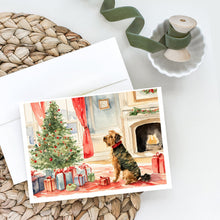 Load image into Gallery viewer, Airedale Terrier Christmas Greeting Cards -  Blank Note Cards – 8-Pack of Artist-Designed Cards with Envelopes