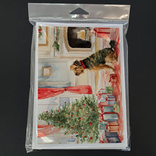 Load image into Gallery viewer, Airedale Terrier Christmas Greeting Cards -  Blank Note Cards – 8-Pack of Artist-Designed Cards with Envelopes