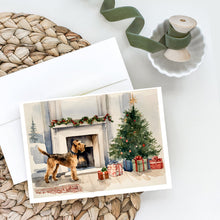 Load image into Gallery viewer, Airedale Terrier Christmas Greeting Cards -  Blank Note Cards – 8-Pack of Artist-Designed Cards with Envelopes