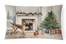 Load image into Gallery viewer, Airedale Terrier Christmas Fabric Decorative Pillow