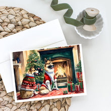 Load image into Gallery viewer, Akita Christmas Greeting Cards -  Blank Note Cards – 8-Pack of Artist-Designed Cards with Envelopes