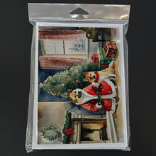 Load image into Gallery viewer, Akita Christmas Greeting Cards -  Blank Note Cards – 8-Pack of Artist-Designed Cards with Envelopes