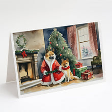 Load image into Gallery viewer, Akita Christmas Greeting Cards -  Blank Note Cards – 8-Pack of Artist-Designed Cards with Envelopes