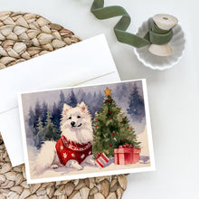 Load image into Gallery viewer, American Eskimo Christmas Greeting Cards -  Blank Note Cards – 8-Pack of Artist-Designed Cards with Envelopes
