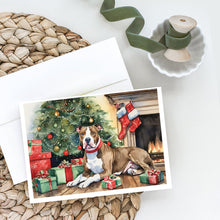 Load image into Gallery viewer, Pit Bull Terrier Christmas Greeting Cards -  Blank Note Cards – 8-Pack of Artist-Designed Cards with Envelopes