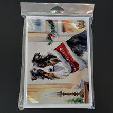 Load image into Gallery viewer, Australian Shepherd Christmas Greeting Cards -  Blank Note Cards – 8-Pack of Artist-Designed Cards with Envelopes