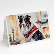 Load image into Gallery viewer, Australian Shepherd Christmas Greeting Cards -  Blank Note Cards – 8-Pack of Artist-Designed Cards with Envelopes