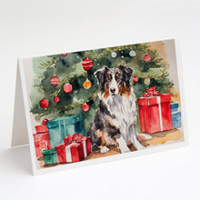 Load image into Gallery viewer, Australian Shepherd Christmas Greeting Cards -  Blank Note Cards – 8-Pack of Artist-Designed Cards with Envelopes