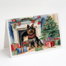Load image into Gallery viewer, Australian Terrier Christmas Greeting Cards -  Blank Note Cards – 8-Pack of Artist-Designed Cards with Envelopes