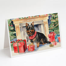 Load image into Gallery viewer, Australian Terrier Christmas Greeting Cards -  Blank Note Cards – 8-Pack of Artist-Designed Cards with Envelopes