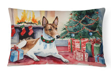 Load image into Gallery viewer, Basenji Christmas Fabric Decorative Pillow