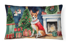 Load image into Gallery viewer, Basenji Christmas Fabric Decorative Pillow