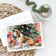 Load image into Gallery viewer, Basset Hound Christmas Greeting Cards -  Blank Note Cards – 8-Pack of Artist-Designed Cards with Envelopes
