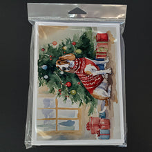 Load image into Gallery viewer, Basset Hound Christmas Greeting Cards -  Blank Note Cards – 8-Pack of Artist-Designed Cards with Envelopes