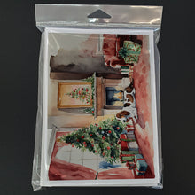 Load image into Gallery viewer, Basset Hound Christmas Greeting Cards -  Blank Note Cards – 8-Pack of Artist-Designed Cards with Envelopes